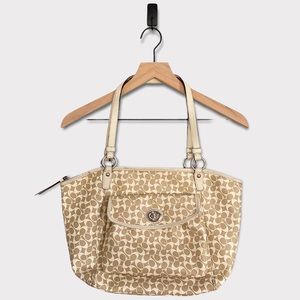 Coach Heritage Signature Chelsea Leah Tote Bag F15135